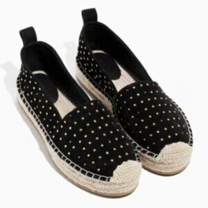 & Other Stories Black Studded Espadrille Flats Size 39 (US 8–8.5)